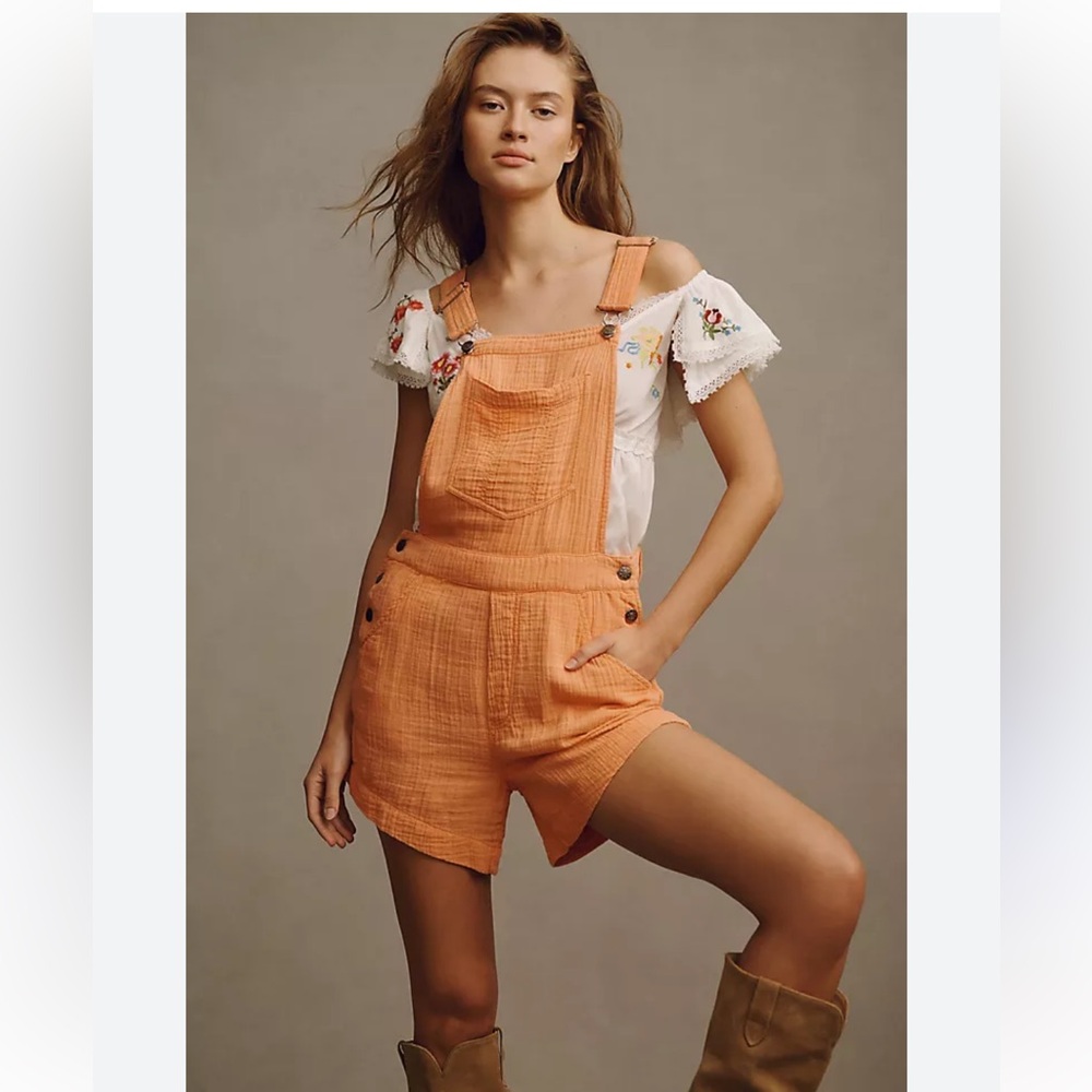 Anthropologie Pilcro Pink Romper or shortalls 0 - Picture 1 of 11